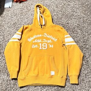 Old Navy Western District Graphic Hoodie Yellow Size Medium